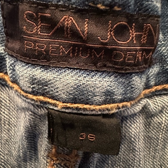 VINTAGE SEAN JOHN Y2K BAGGY MEN'S HIP HOP DENIM SHORTS SIZE 36 - Picture 7 of 7